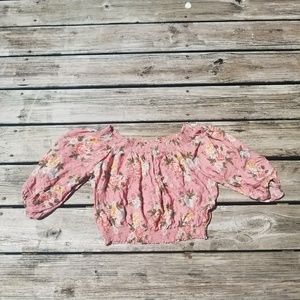 Forever 21 Floral Crop Top Sz S